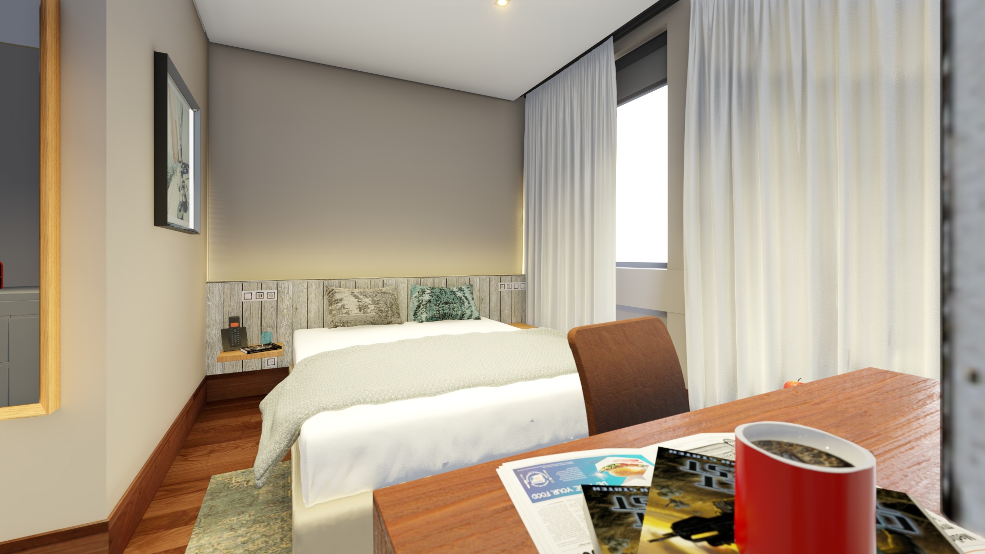 Hotel Picoas — Quarto contemporâneo com conforto