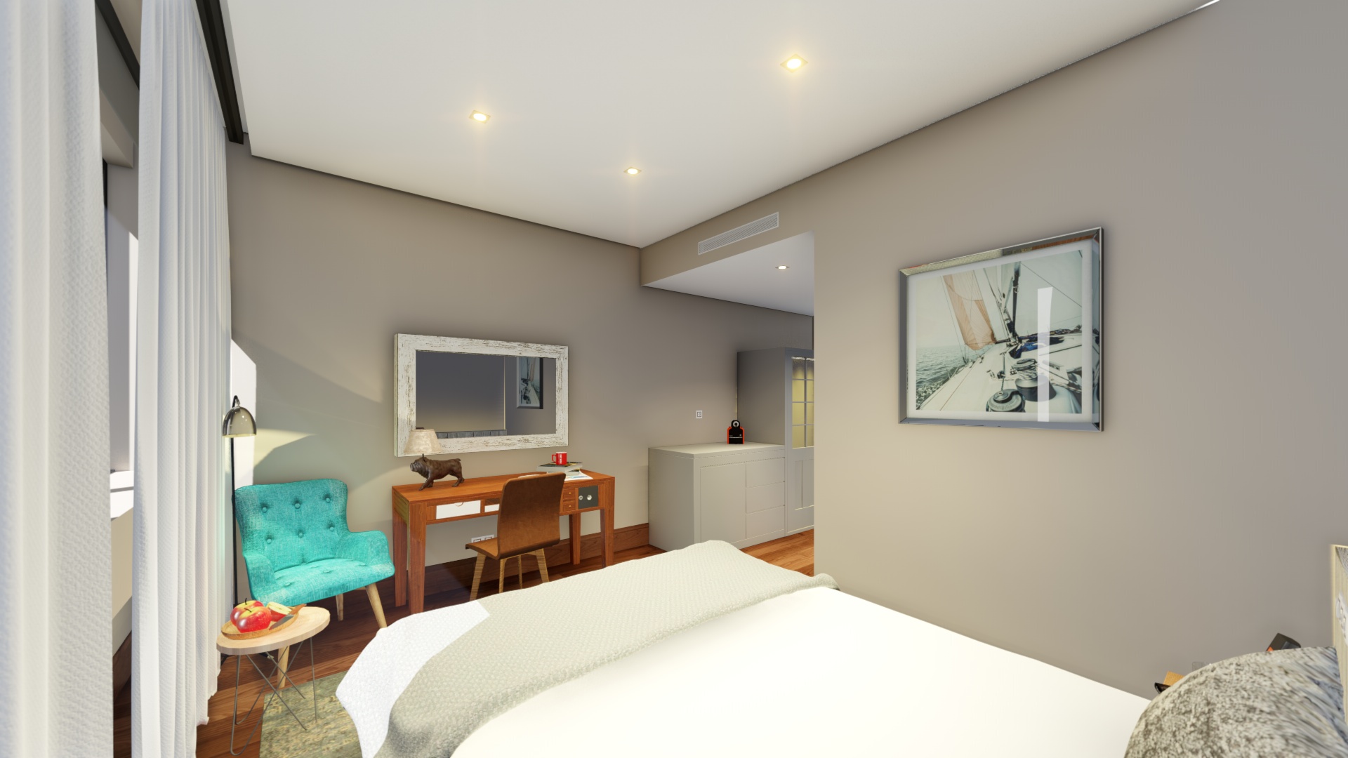 Hotel Picoas — Quarto com acabamentos de qualidade