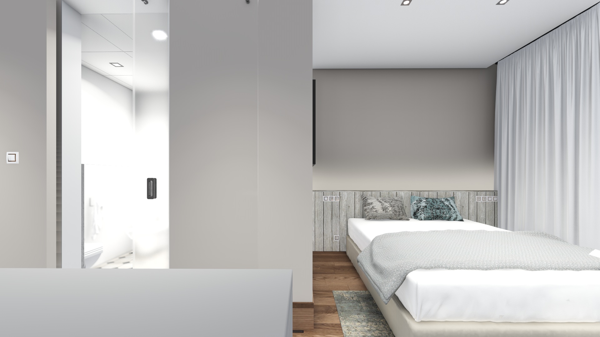 Hotel Picoas — Espaço comum com design contemporâneo