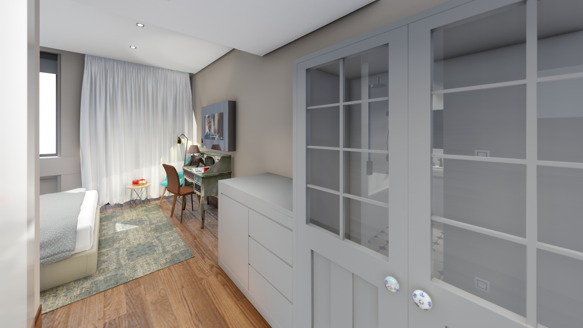 Hotel Picoas — Suite hoteleira com design minimalista