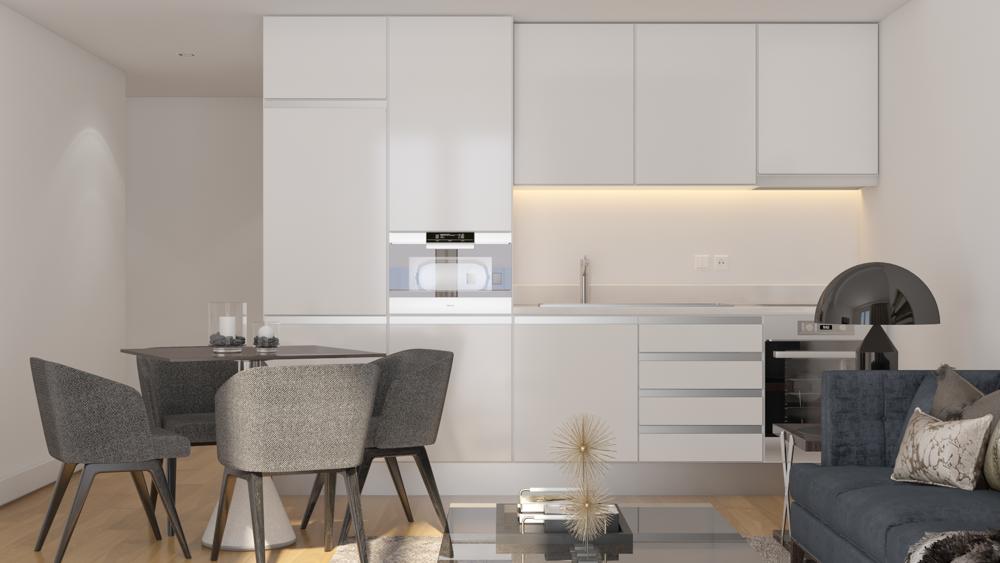 São Bento — Sala de estar contemporânea com acabamentos de qualidade